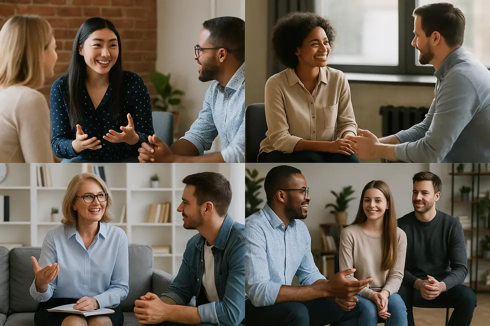 Nhiều tình huống coaching khác nhau thể hiện sự phát triển cá nhân.