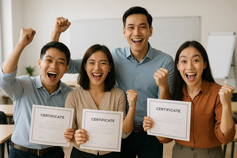 Học viên thực hành kỹ năng ngay tại lớp dưới sự hướng dẫn của giảng viên.