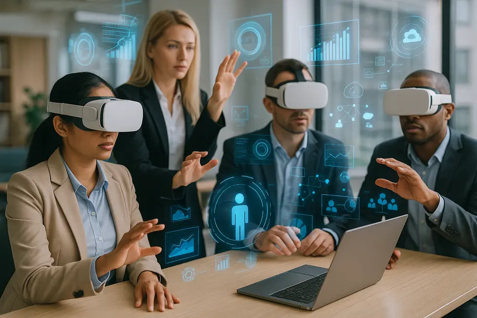 Công nghệ VR và AR trong đào tạo online mang lại trải nghiệm học tập tương tác.