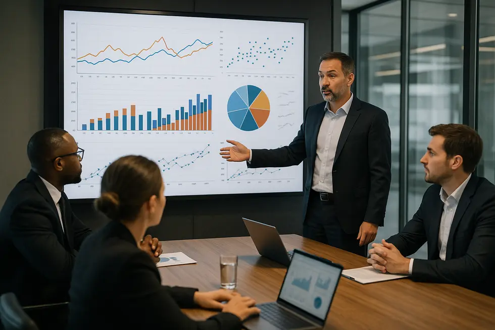 Các giám đốc điều hành phân tích xu hướng thị trường để hỗ trợ CEO.