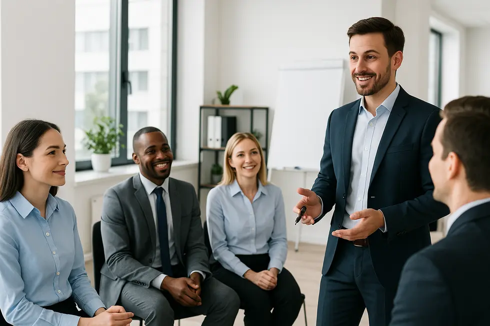 Đội ngũ bán hàng chuyên nghiệp được đào tạo trong môi trường làm việc hiện đại.
