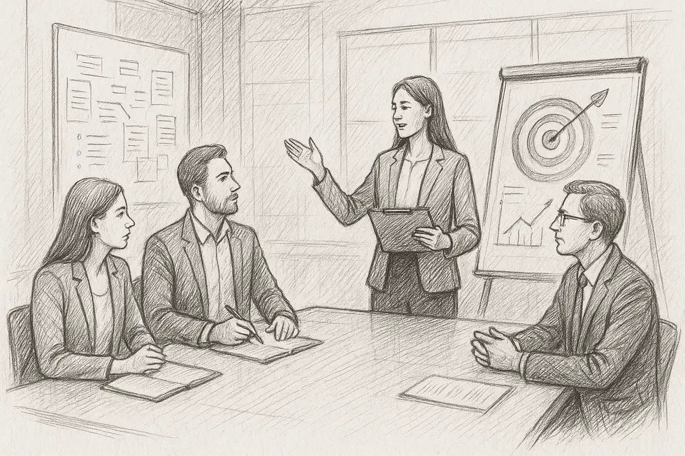 Thiết lập mục tiêu rõ ràng là bước đầu tiên trong quy trình coaching.