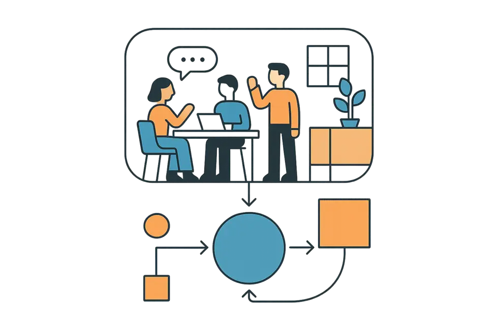 Một buổi đào tạo hiện đại trong môi trường doanh nghiệp.