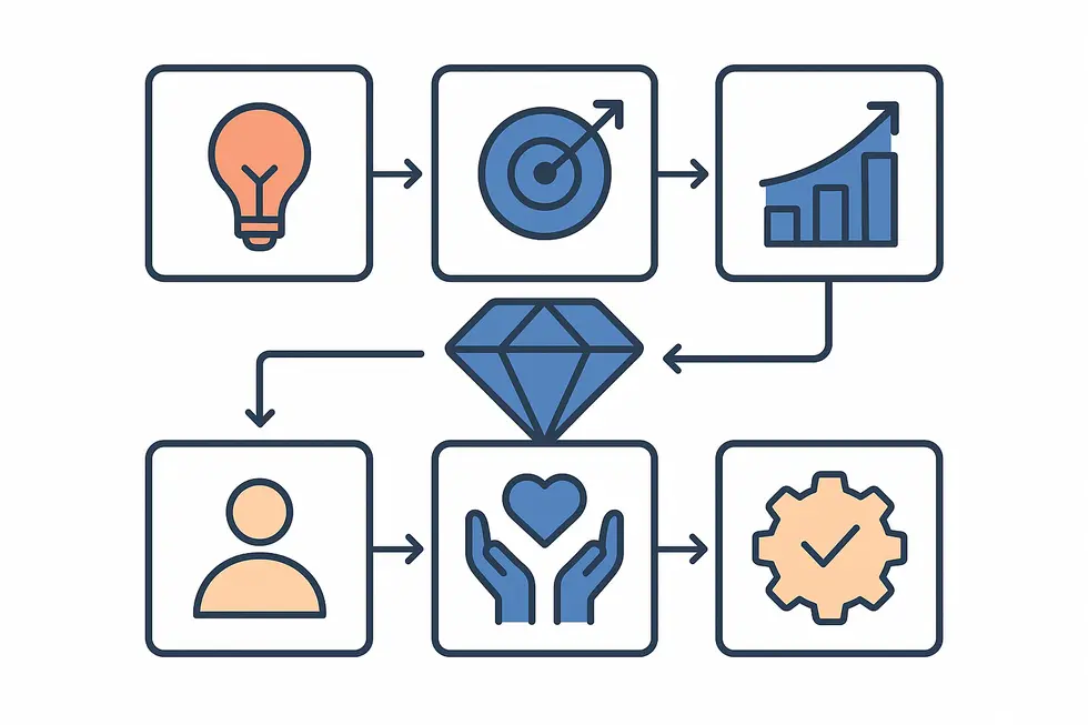 Đội ngũ quản lý đang thảo luận về triết lý từ sách ‘Diamond Manager’.