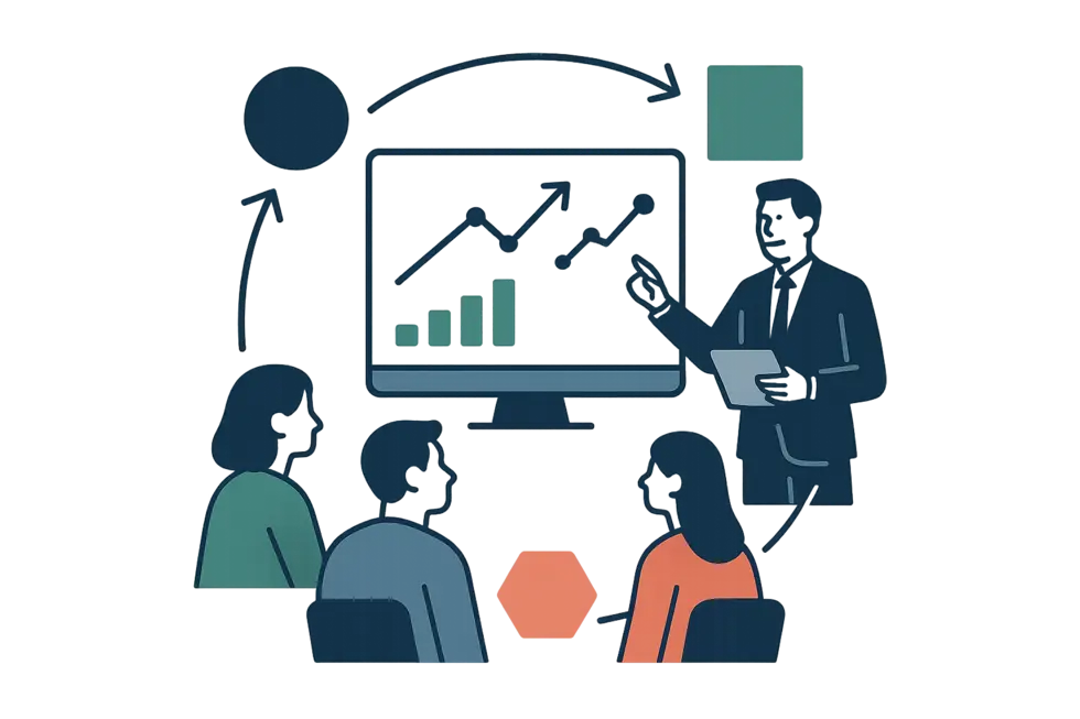 Một buổi đào tạo hiện đại trong môi trường doanh nghiệp.