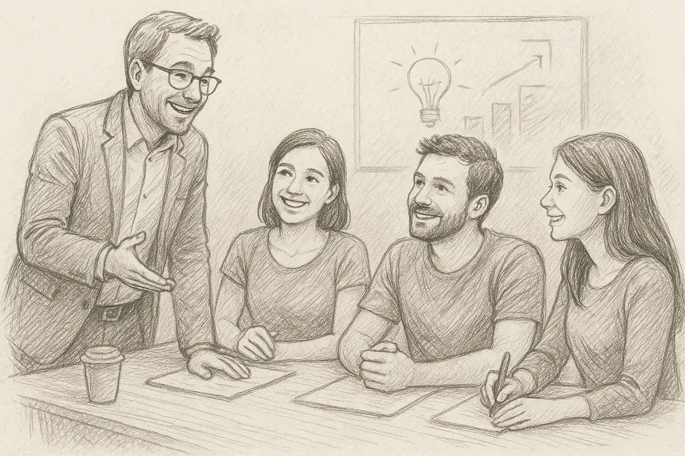 Học viên tham gia khóa học ‘Train the Trainer’ cơ bản để xây dựng nền tảng.