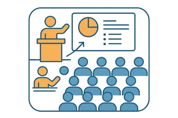 Không gian hội thảo đào tạo chuyên nghiệp với Phan Hữu Lộc.