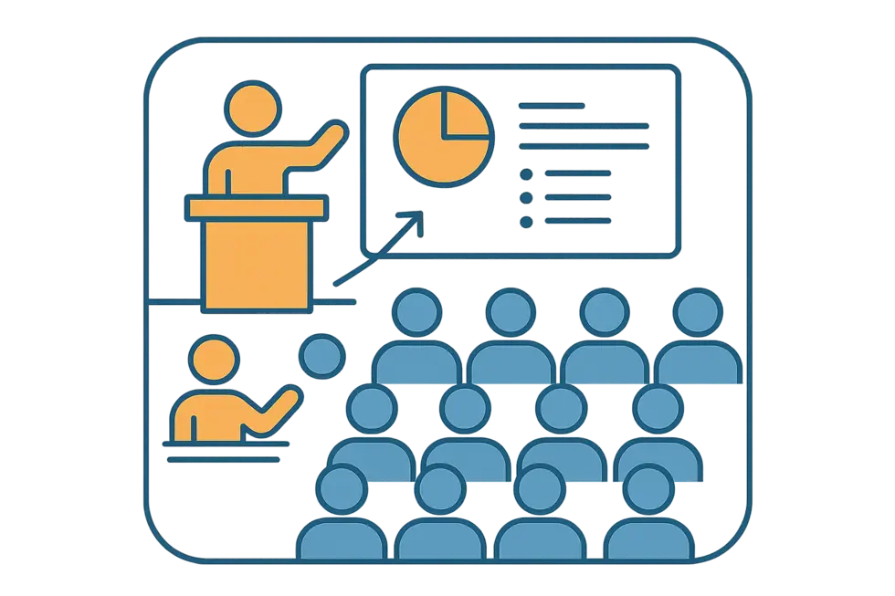 Không gian hội thảo đào tạo chuyên nghiệp với Phan Hữu Lộc.