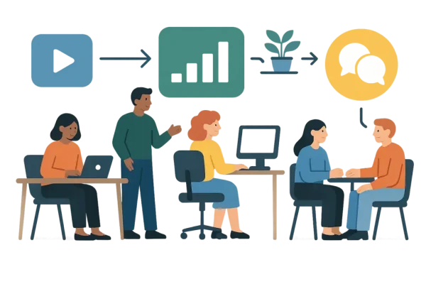 Môi trường làm việc hiệu quả với sự tham gia của các nhân viên đa dạng.