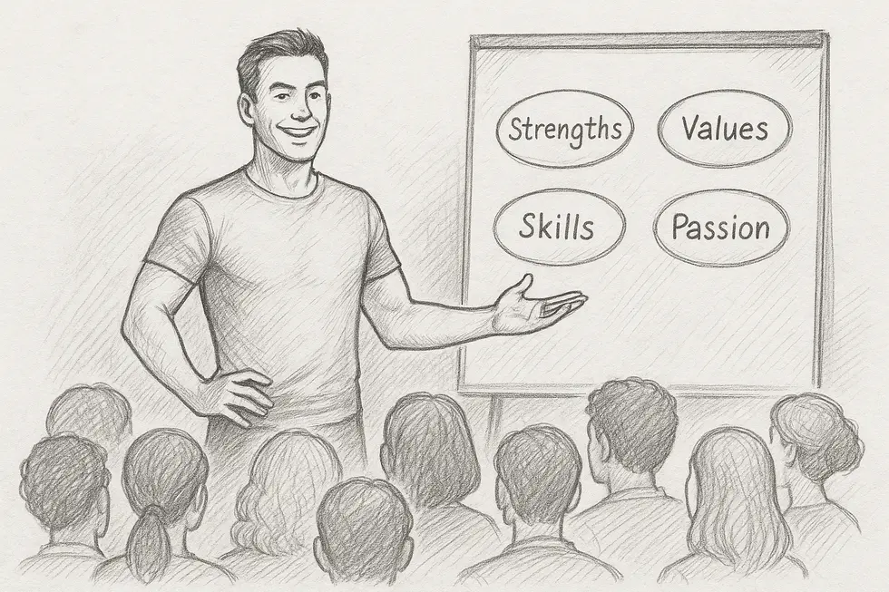 Trainer thể hiện tự tin khi xác định rõ giá trị cốt lõi của mình.