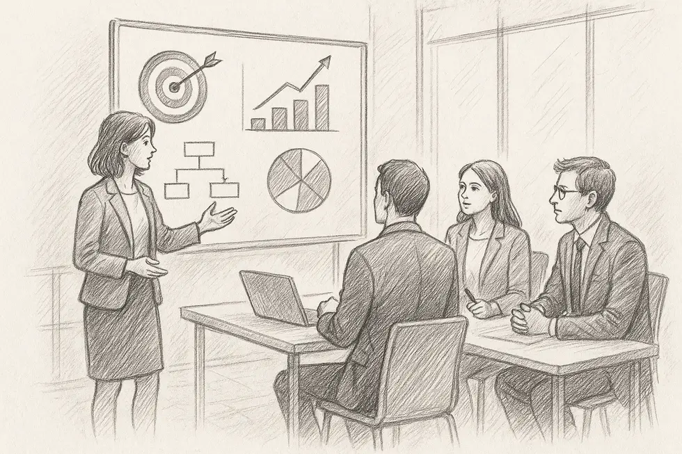 Những nhà lãnh đạo xác định mục tiêu và lập kế hoạch đào tạo chi tiết.