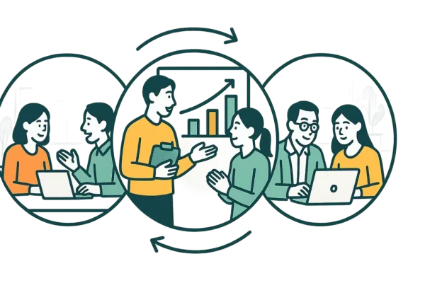 Không gian doanh nghiệp Việt với nhân viên và quản lý cùng tham gia huấn luyện, mentoring, lan tỏa niềm tin và cảm hứng.