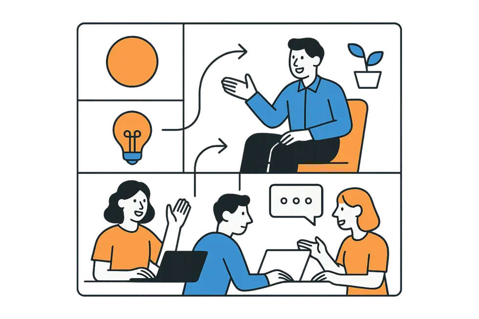 Quản lý hiện đại đồng hành cùng nhân viên trong hành trình phát triển.