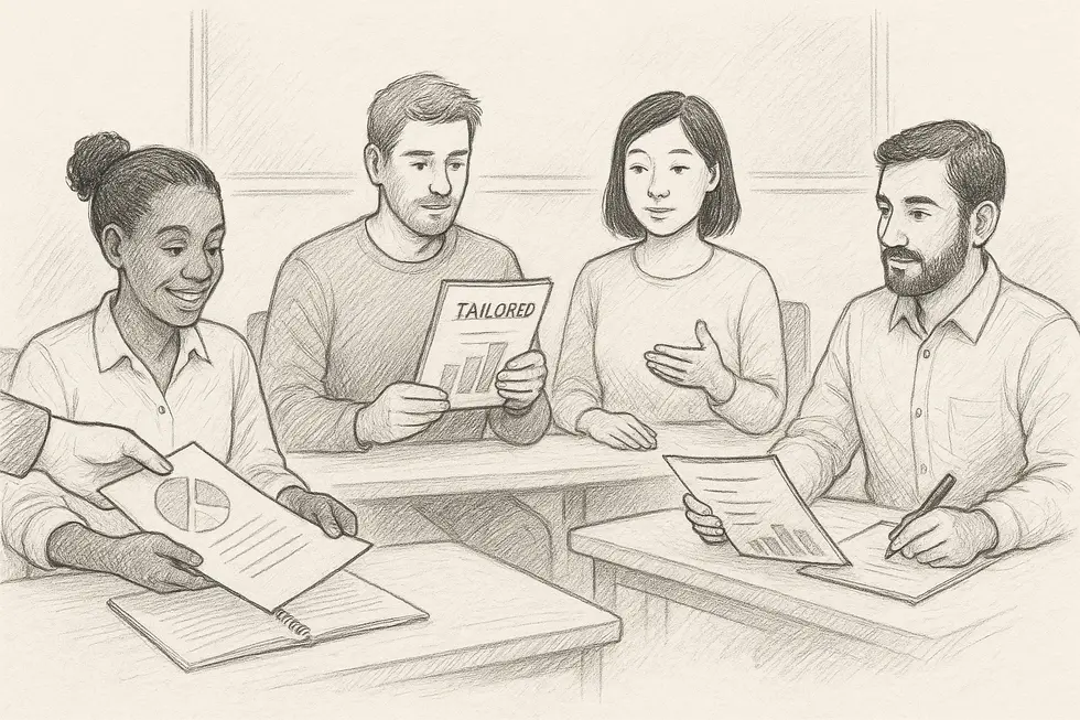 Cách làm việc nhóm để củng cố kiến thức sau buổi đào tạo.